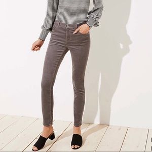 Loft Modern Skinny Corduroy Jeans Grey-NEW W/TAGS